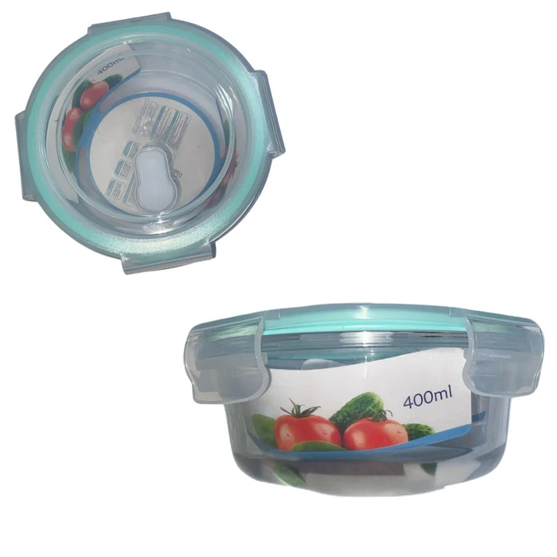 Marmita de Vidro Redonda com Tampa Hermética 400 ml – Resistente ao Calor