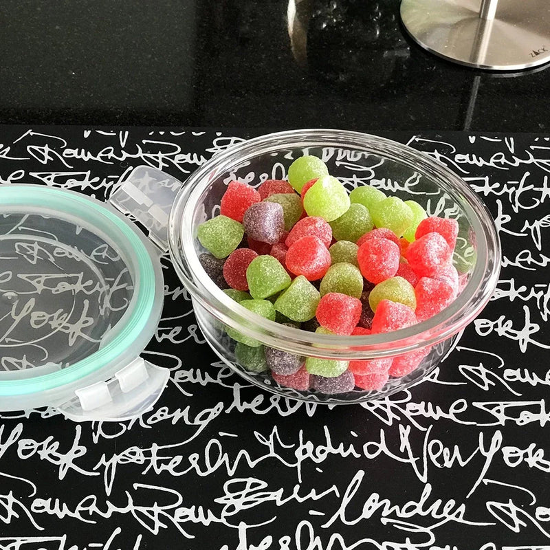 Marmita de Vidro Redonda com Tampa Hermética 400 ml – Resistente ao Calor