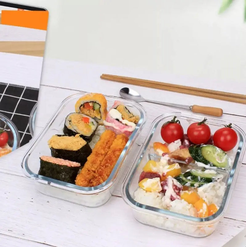 Marmita de Vidro Retangular com Tampa Hermética – Resistente ao Calor