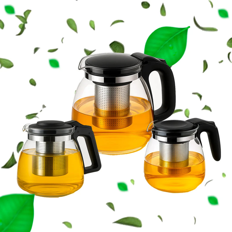 Chaleira de Vidro com Infusor Removível