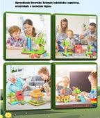 Kit 100 Peças Blocos Magnéticos Educativos – STEM Montessori para Crianças
