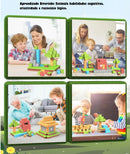 Kit 100 Peças Blocos Magnéticos Educativos – STEM Montessori para Crianças