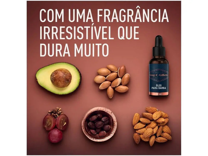 Óleo para Barba King C. Gillette 30ml