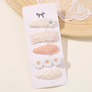 Kit com 5 Presilhas Infantis – Acessórios de Cabelo Florais para Meninas