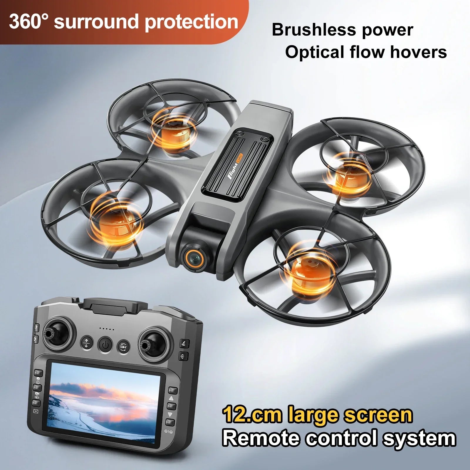 Drone S156 - Câmera Dupla 8K e Controle com Tela de 4,5
