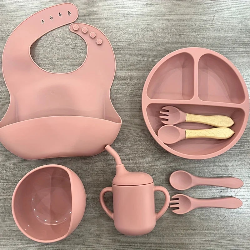 Kit de Alimentação Infantil em Silicone – Seguro, Prático e Antiderrapante