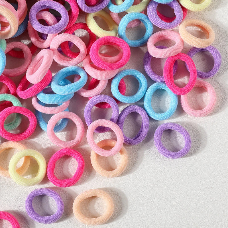 Kit 200 Elásticos de Cabelo Coloridos – Nylon Resistente