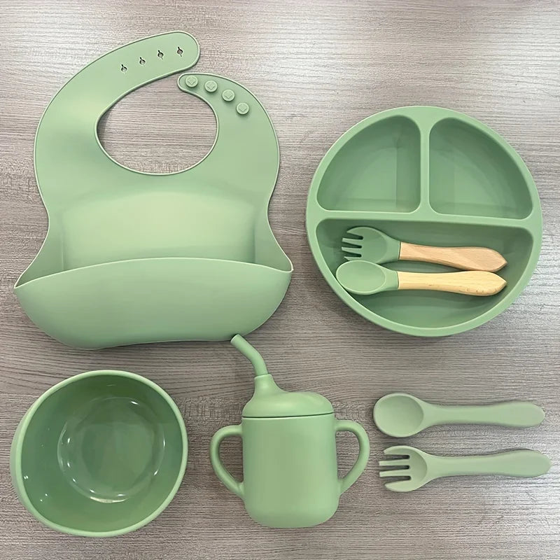 Kit de Alimentação Infantil em Silicone – Seguro, Prático e Antiderrapante