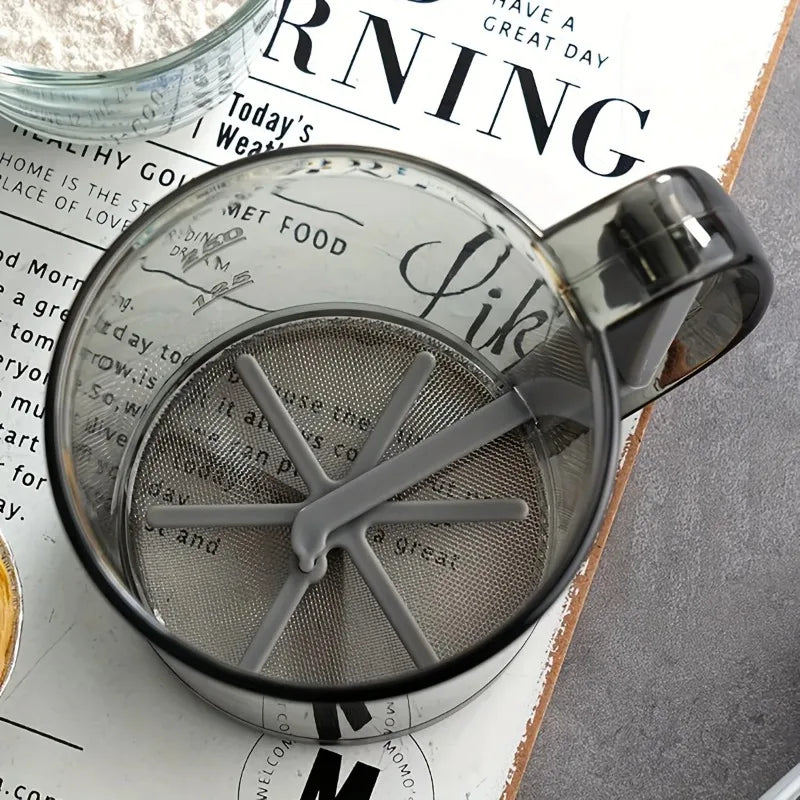 Peneira de Farinha Manual Semiautomática –  Ideal para Tapioca, Açúcar e Confeitaria.