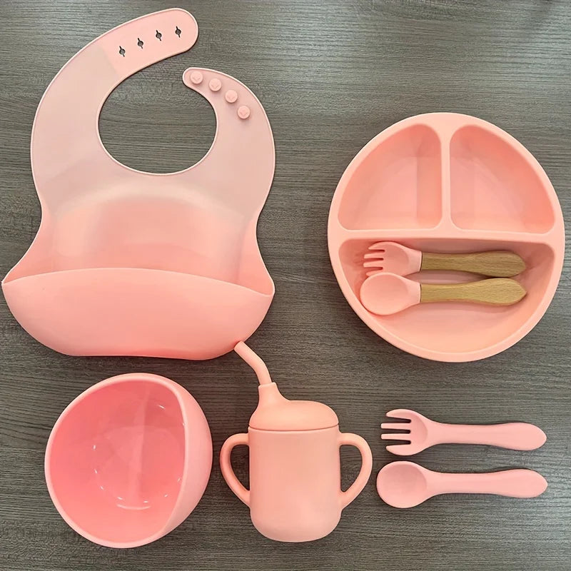Kit de Alimentação Infantil em Silicone – Seguro, Prático e Antiderrapante