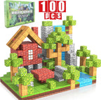 Kit 100 Peças Blocos Magnéticos Educativos – STEM Montessori para Crianças