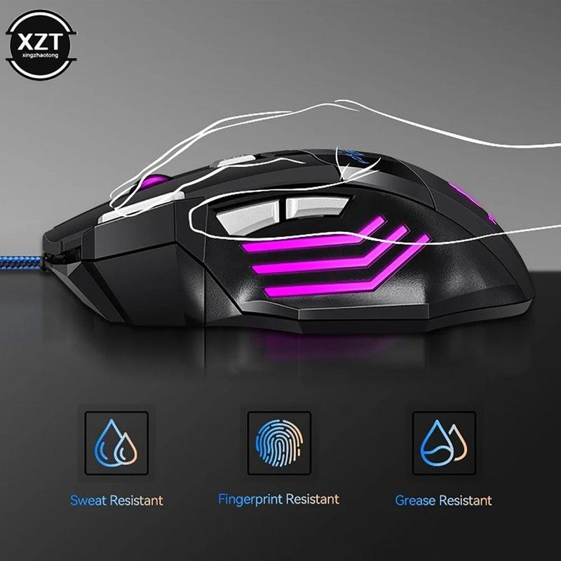Mouse Gamer Profissional LED - 5500 DPI (7 botões)