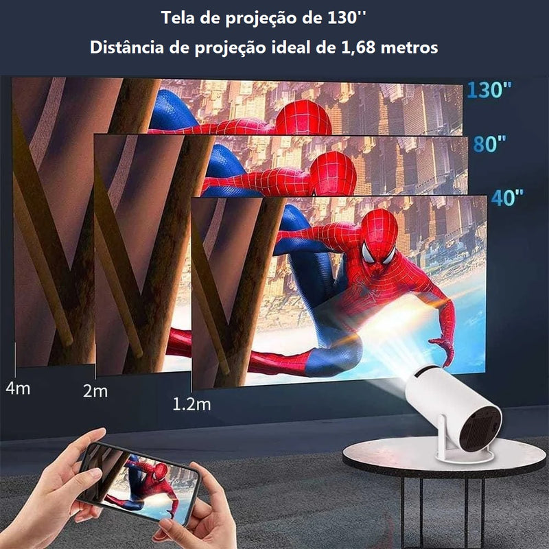 Projetor Inteligente FullCam – 4K HD 150 Polegadas